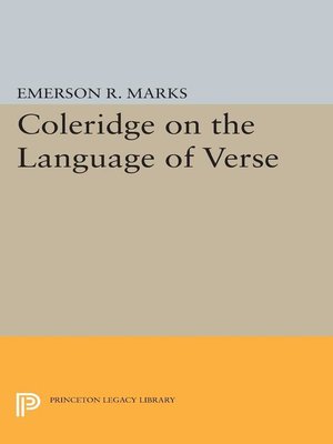 cover image of Coleridge on the Language of Verse